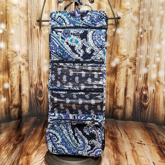 Vera Bradley Deep Night Paisley Hanging Organizer Travel Folding Case - Picture 1 of 13